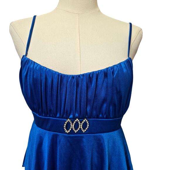 Taboo Vintage 90s Y2K Fairy Rhinestone Babydoll Tiered Going Out Mini Dress L - Picture 2 of 11